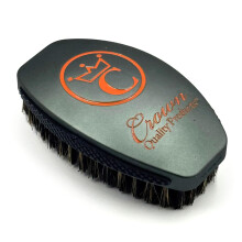 New Steel Gatling MEDIUM - Tangerine Logo Mixed Boar Bristle Curved Hairbrush - Non-Slip Rubber Grips, Waterproof, Debossed Logo, Indestructible Body,