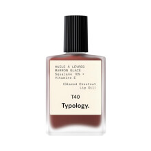 Typology T40 Glanzende Kastanje Lippenolie, Hydraterend met 10% Squalane en Vitamine E