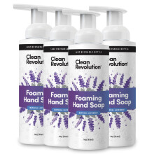Clean Revolution Schaumseife. Sofort einsetzbare Formel. Natürlicher Lavendel. 14 oz, 4er Pack