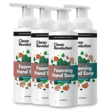 Clean Revolution Schäumende Handseife. Sofort einsetzbare Formel. Geranienminze. 14 oz, 4er Pack
