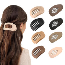 8Pcs Matte No-Slip Flat Claw Clips,Duckbill Hair Clips for Women, Simple Elegant flat hair clips for Thick Thin Long Short Hairs,flat claw clips for w