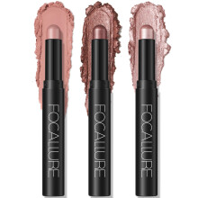 FOCALLURE 3PCS Crème Oogschaduw Stick Sets, Matte en Shimmer Oogoplichter, Hoog Gepigmenteerde Potlood