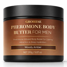 Allaura Beauty Pheromone Body Butter voor Mannen, Huidcrème met Cologne Geur, Shea- en Cacaoboter
