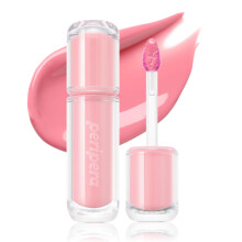 Peripera Mood Glowy Tint, Acabado Brillante, Color Fresco, Ligero, Duradero, Tinte Labial Coreano (03 DURAZNO JUICY)