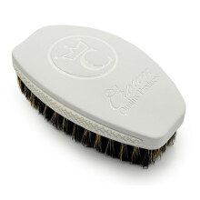 New WHITE-OUT Premium Wave Brush - MEDIUM SOFT- Boar Bristle Hairbrush, Non-Slip Grips, Waterproof Design, Indestructible body, Satin Finish, Debossed