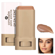 Covebalm Beauty Skin Tint voor Zwarte Vrouwen, Covebalm Foundation Stick, Serum Boosted Skin Tint Balm, Getinte Moisturizer (# 06)