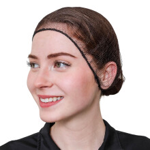SAFEKO Disposable Honeycomb Nylon Hair Nets | Breathable | 100 Count [BROWN| 18”]