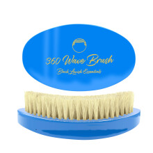 360 Wave Brush, Soft, Build Deeper Waves & Hard Boar Bristle, Curved Design, Black Lavish Essentials Signature (Soft Brush, Sky Blue)