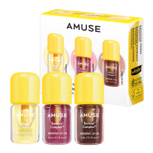Amuse Seoul Banana Lip Oil Mini Trio - Vegan Hydrating Lip Oil, Banana-Scented, Lightweight Glossy Finish