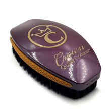 New PLUM SOFT 360 Wave Caesar 2.0 Boar Bristle Hairbrush - Non-Slip Grip, Indestructible Body, Waterproof, Debossed Logo - The Ultimate Curved 360 Wav