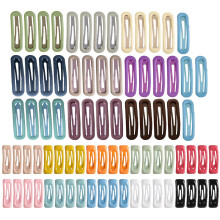 Geyynow 80PCS Snap Hair Clips for Women, 2 Styles Matte & Glossy Multi-Colored No Slip Metal Small Rectangle Barrettes for Thin Fine Hair