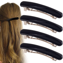 Alpinleux 4 Pcs Barrettes for Women Thin Hair, 2.48 Inch Small Non Slip Hair Barrettes for Women Fine Hair, Metal Strong Hold French Barrette Hair Cli