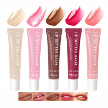 5 Farben Lippenbalsam Butter, Hydratisierendes Lipgloss Set, Plumpendes Lippenöl, Pflegende Lippenmaske