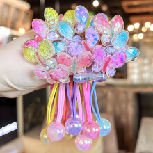 12PCS Elastici per Capelli con Palla per Bambine, Elastici Colorati con Palla Camelia Senza Danni