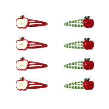 8pcs Apple Fruit Hair Clips,Cute Star Hair Barrettes for Women, Kawaii Y2k Apple Hair Accessories