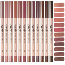 Petansy Matte Lip Liner Set, 12 Kleurenset Langdurige Waterdichte Nude Lip Liner Potlood