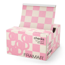 FRAMAR Pink Karierter Haarfolie - Haarfolien zum Hervorheben, Pop Up Folie für Haarsträhnen