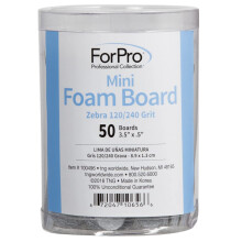 ForPro Mini Schaumplatte, doppelseitige Feile, 120/240 Grit, 3.5" L x 0.5" B, Zebra, 50 Stück