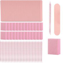 100 Set Press On Naglar Verktyg Kit, Inkluderar 100 Mini Nagel Buffert