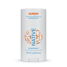 Native Deodorant | Limitierte Dunkin Donuts Edition | Aluminiumfrei mit Backpulver, Probiotika, Kokosöl und Sheabutter | Vanille Streusel 75g