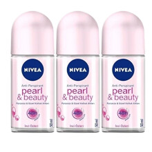 Nivea Damen Deodorant Roll-On Pearl & Beauty 3er Pack | 50ml (1.69 fl oz)
