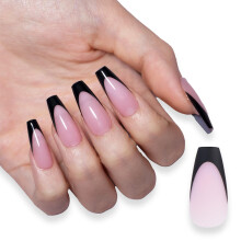 SXC Cosmetics Franska Tip Press On Nails 150 Delar i 15 Storlekar Ultra Fit med Primer och Baslack