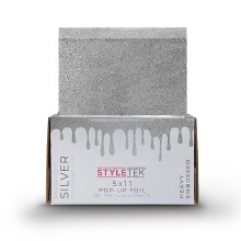 STYLETEK 5x11 FOIL ARGENTO POP-UP 500 FOGLI, RILIEVO PESANTE, FOGLI IN ALLUMINIO