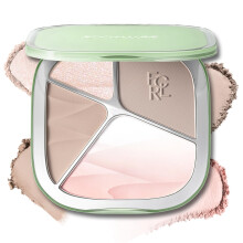 FOCALLURE 4-Color Contour Palette with Gradient Highlighter & Matte Finish - 3D Radiant Makeup for All Skin, Long-Lasting Highlight and Natural Contou