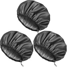 Auban Shower Cap for Women, Adjustable Reusable, Extra Large, Double-Layer Waterproof Bathing Cap, Waterproof Exterior, EVA Lining, Hair Cap for All H