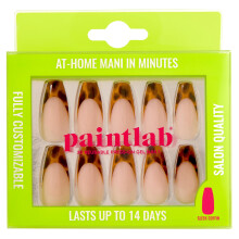 PaintLab Press On Nails - Tortoise Chic Coffin Valse Nagels, 30 Nagels in 15 Maten met Lijm