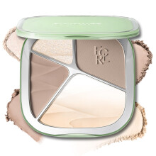 FOCALLURE 4-Farben Konturpallette mit Farbverlauf-Highlighter & mattem Finish - 3D strahlendes Makeup
