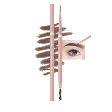 Oogpotlood, 2 Stuks Professionele Micro Brow Pencil met Spoolie Borstel, Langdurig Waterdicht, 5 Kleuren.