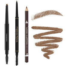 3 Stuks Waterdichte Oogbrowpotlood, Premium Oogbrow Potlood met Borstel, Creëert Natuurlijke Langdurige Oogbrow Make-up