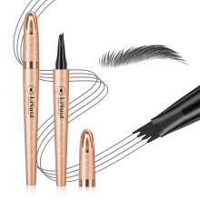 Microblading Wenkbrauwpotlood - 2026 Nieuwe 4-Punts Waterdichte Wenkbrauwpotlood met Micro-Vorkpunt, Langdurig Wenkbrauwpen voor Vrouwen (Grijs)