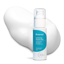 Riversol Glycolic Acid Chemical Peel for Face | 4% AHA Exfoliating Treatment | Instantly Smoother, Brighter-Looking Skin | Fragrance Free | Sensitive