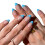 PaintLab Press On Nails - Glitzernde Meerjungfrau mit 3D Perlen Schalen 1