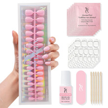 SXC Cosmetics Press On Nails - 014 Snow Kissed | X5 Signature Series - XS Almond X-Pro Tips