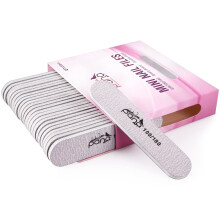 25pcs - PANA Mini Dubbelzijdige Nagelvijl voor Manicure, Pedicure, Natuurlijke en Acryl Nagels - Zebra (Grit 100/180)