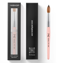 M - Majesti Pink 100% Kolinsky Acrylic Nail Brush | Professional Acrylic Sculpting & Application Brush | Handcrafted Premium Nail Art Tool for Nail Te