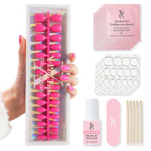 SXC Cosmetics Press On Nails - 015 Neon Crush | X5 Signature Serie - XS Almond X-Pro Tipps