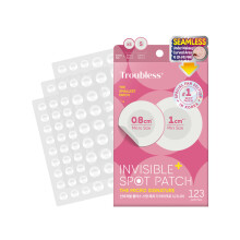 Troubless Invisible Plus Spot Patch - Dun Hydrocolloid voor Naadloze Bedekking - Comfortabele Patches voor Gezicht (0.8cm)