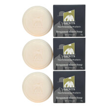 GENTS Herren Rasiersahne 97% Natürlich, Mit Sheabutter und Glycerin, 3er Pack Bergamot