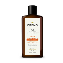 Cremo Spice & Black Vanilla 2-in-1 Shampoo & Conditioner, 16 Fl Oz, Feuchtigkeit und Reinigung für alle Haartypen