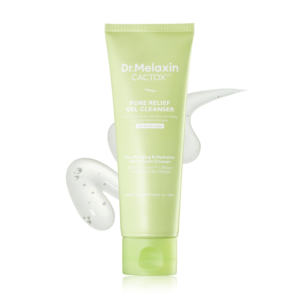 Dr. Melaxin Cactox Pore Relief Gel Cleanser Deep Cleansing Gel To Smooth Skin And Minimise Pores 120 Ml - Image 2