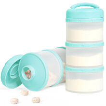 Milk Powder Scoop Baby Stackable Milk Powder Storage Box Pack of 2 (Mint Green)