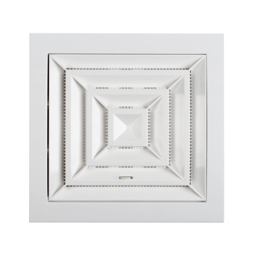 White Ø 100mm / 4inch Plastic Ventilation Grille - Adjustable Ceiling Vent Cover