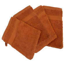 Face Cloth Wash Mitt Set, 100% Organic Turkish Combed Cotton, 600GSM Thick With Hanging Loop, Size 16cm x 21cm, Flannel Glove Pack Soft & Absorbent