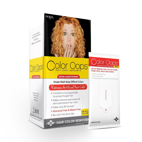 Color Oops Extra Conditioner Haarverf Verwijderaar en Doekjes Bundle