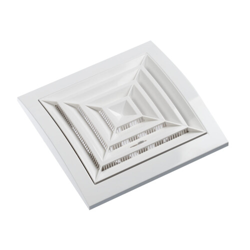 White Ø 100mm / 4inch Plastic Ventilation Grille - Adjustable Ceiling Vent Cover 2