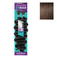 Sensationnel PremToo Bulk Weaving - 2x Ocean Wave Menschliches Haar-Mix für Boho, Knotless Box oder Lockige Styles - 1 Packung (18 Zoll, 4 MEDBROWN)